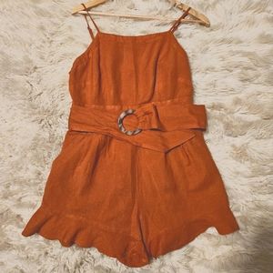 LOFT Romper in Burned Orange color